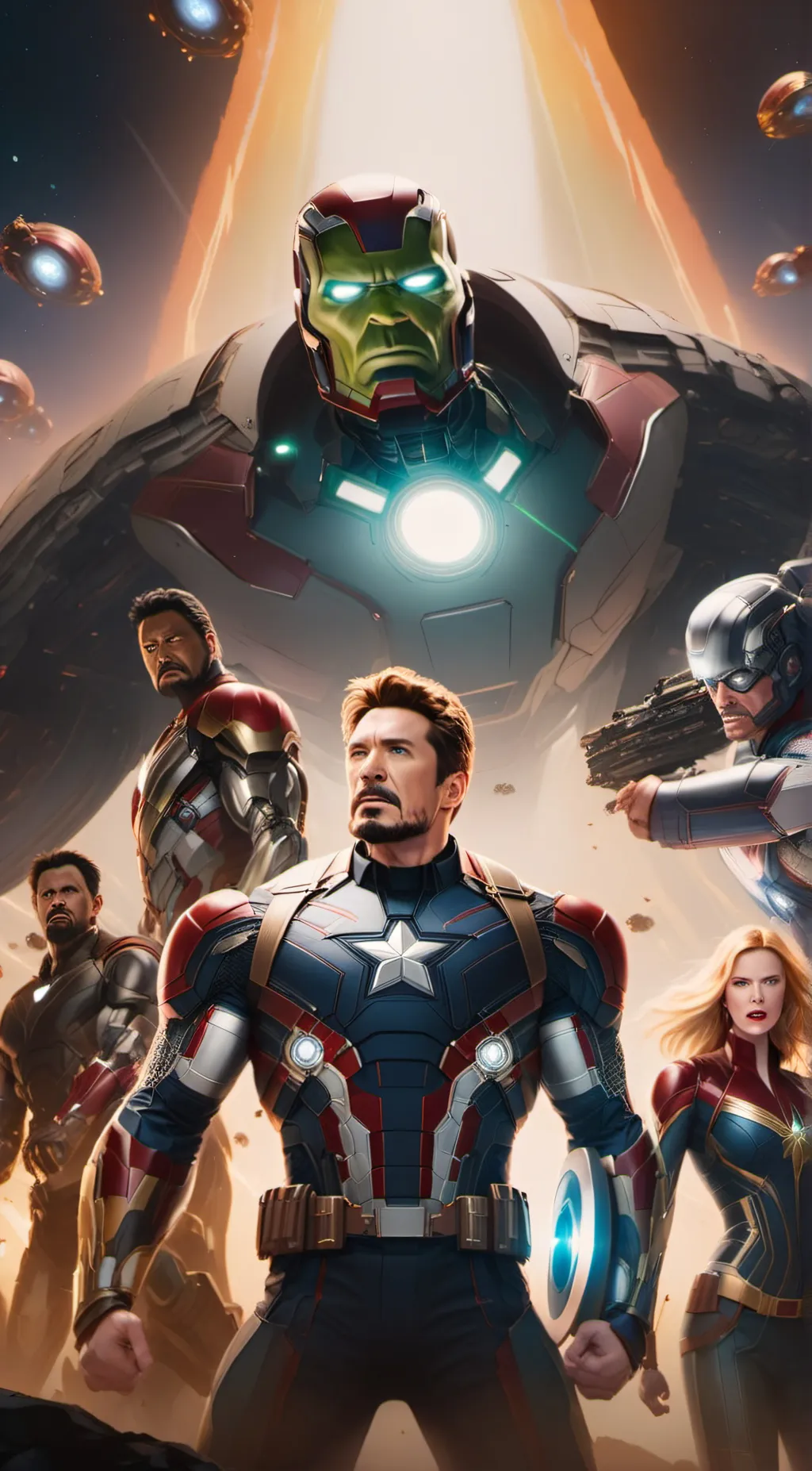 ai character: Avengers  background