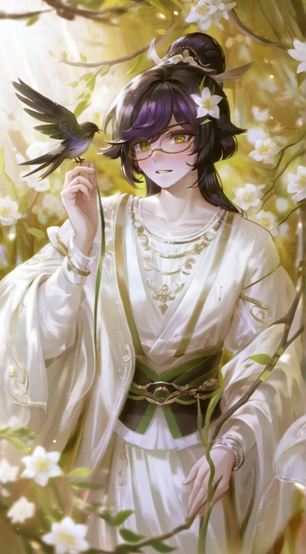 ai character: Bird lover❤️❤️ background