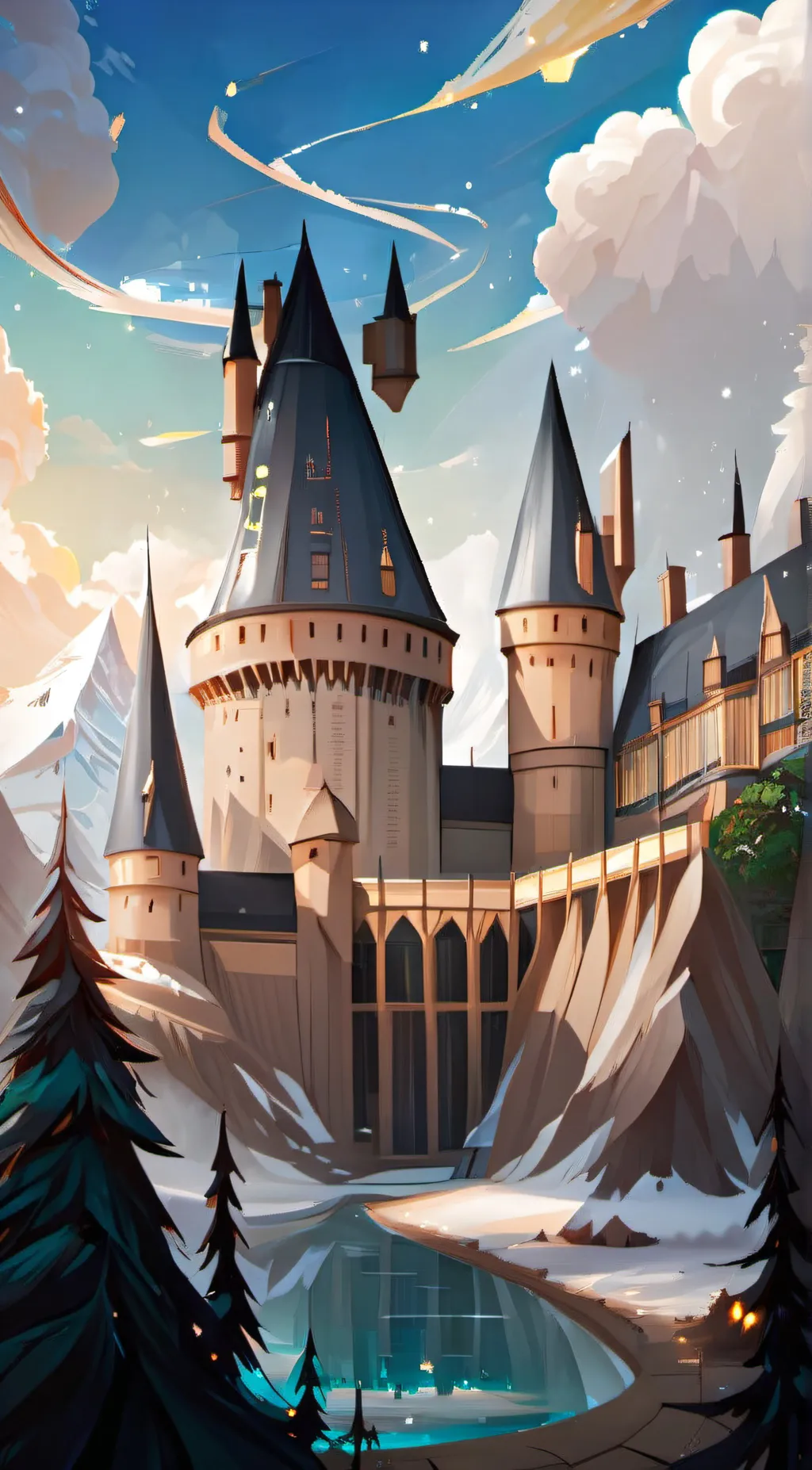ai character: Hogwarts background