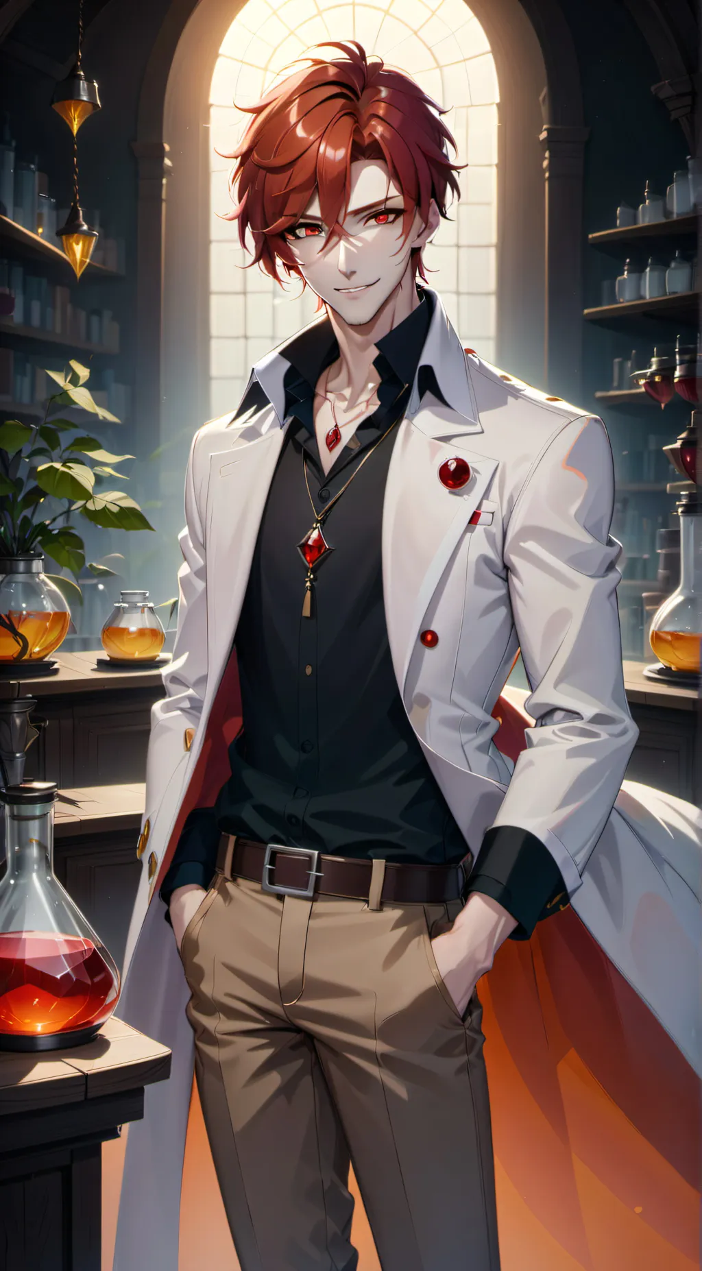 ai character: Dr. Bright background