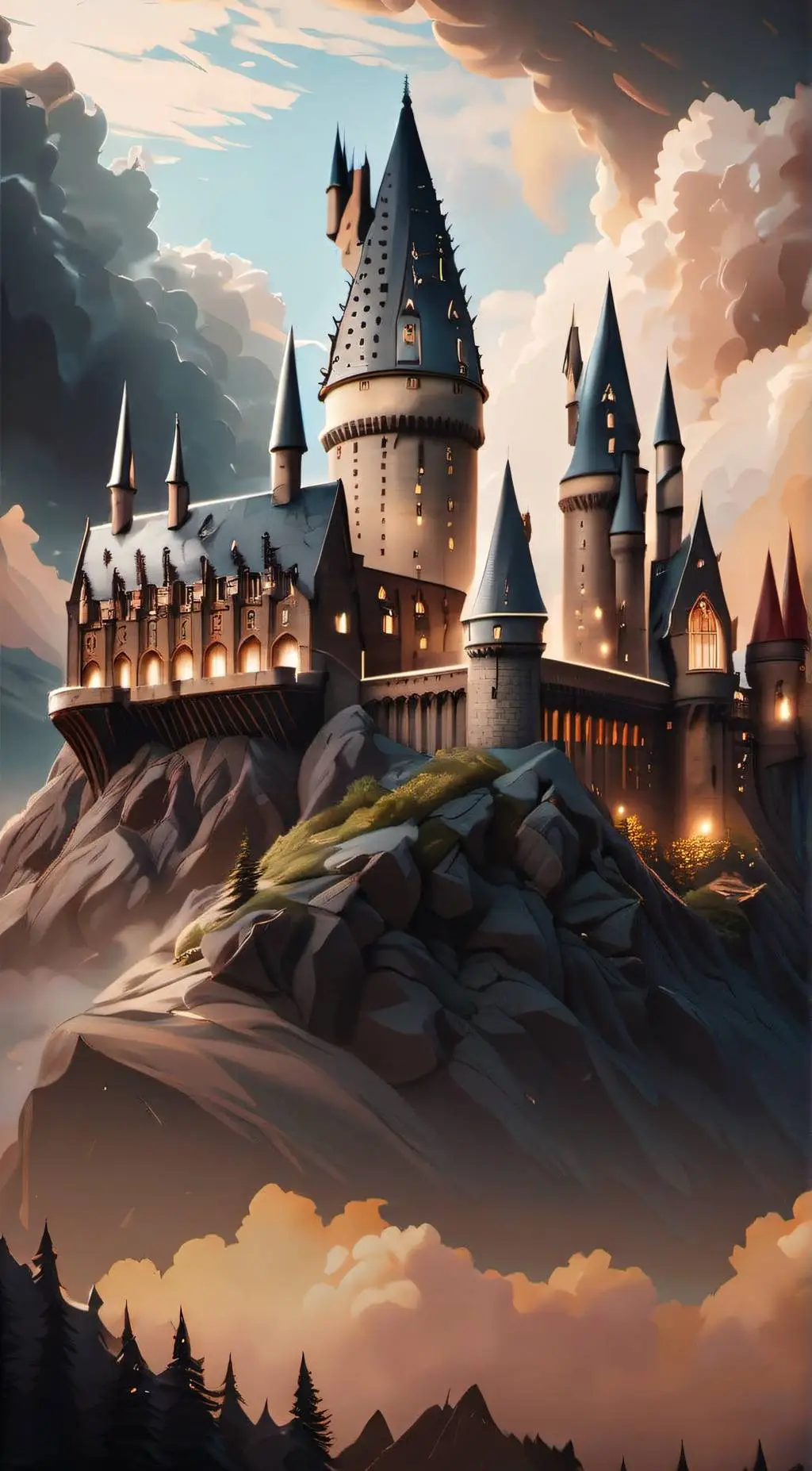 ai character: Hogwarts background