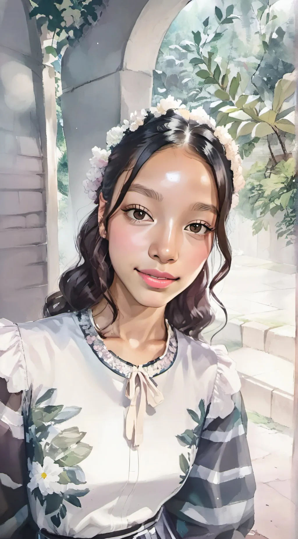 ai character: Camilla VCHA  background