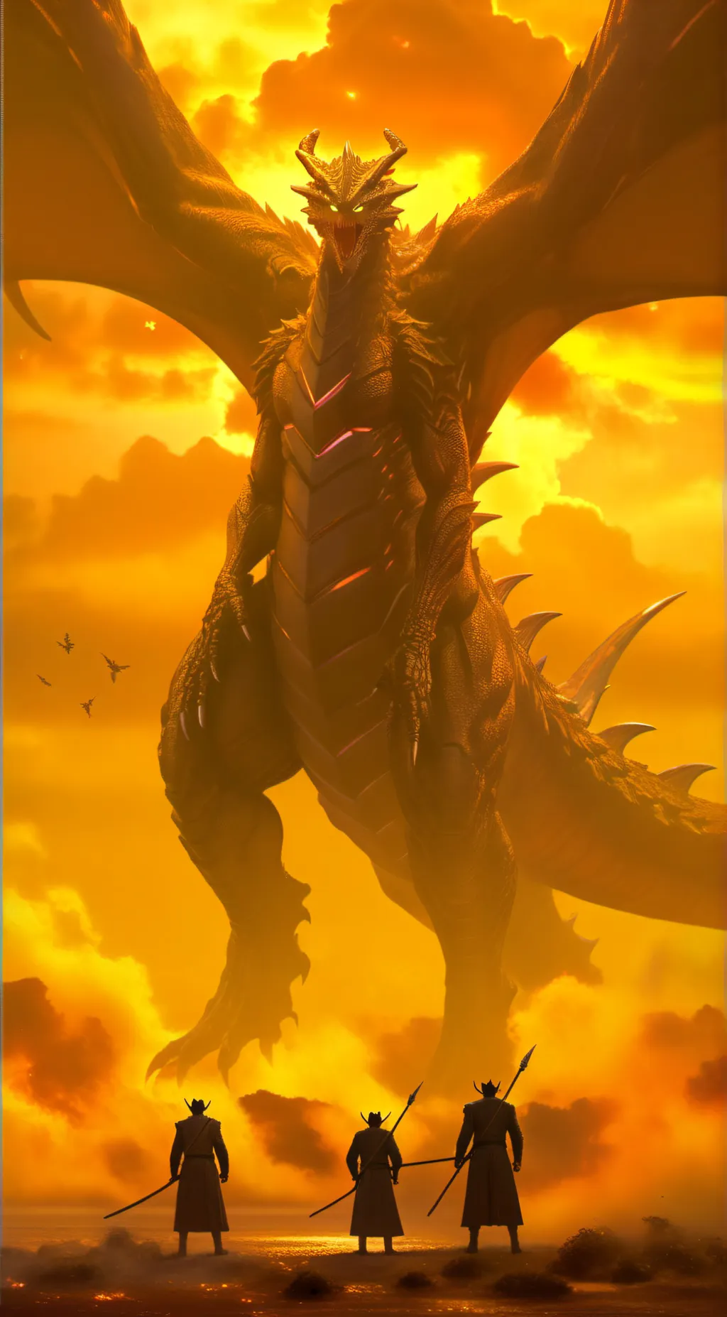 ai character: ghidorah background