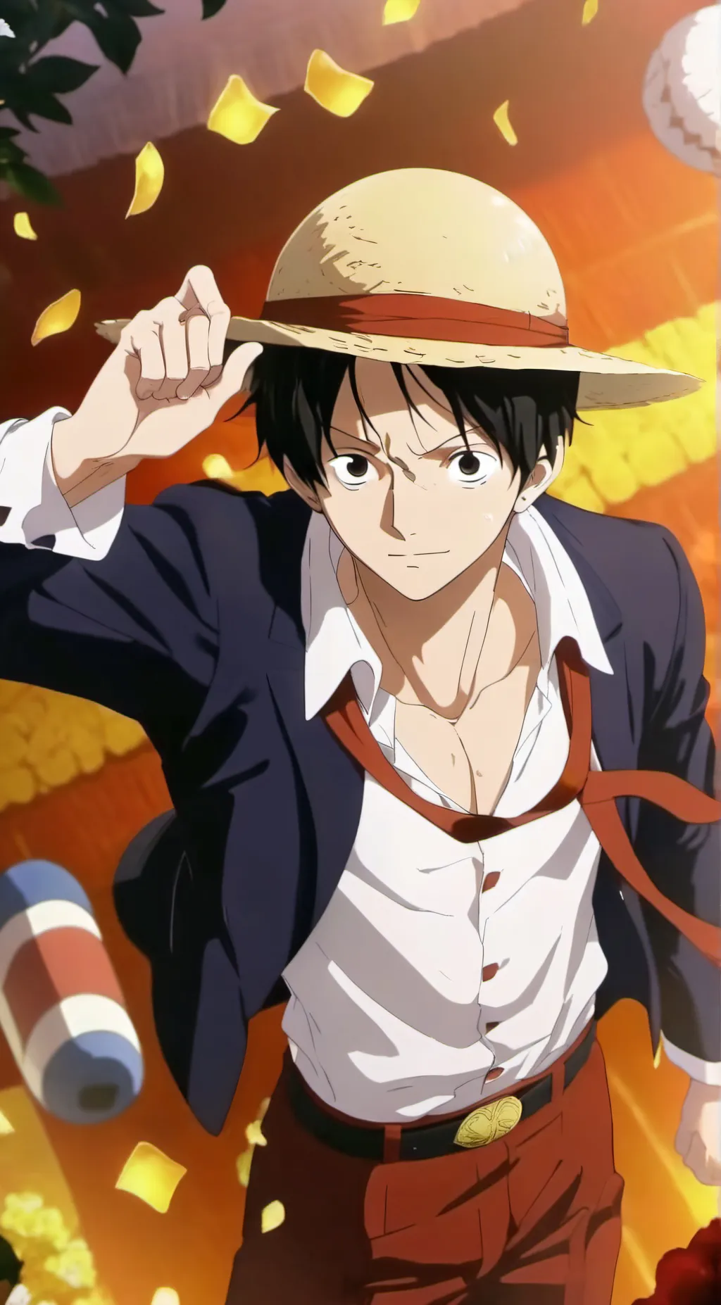 ai character: Luffy background