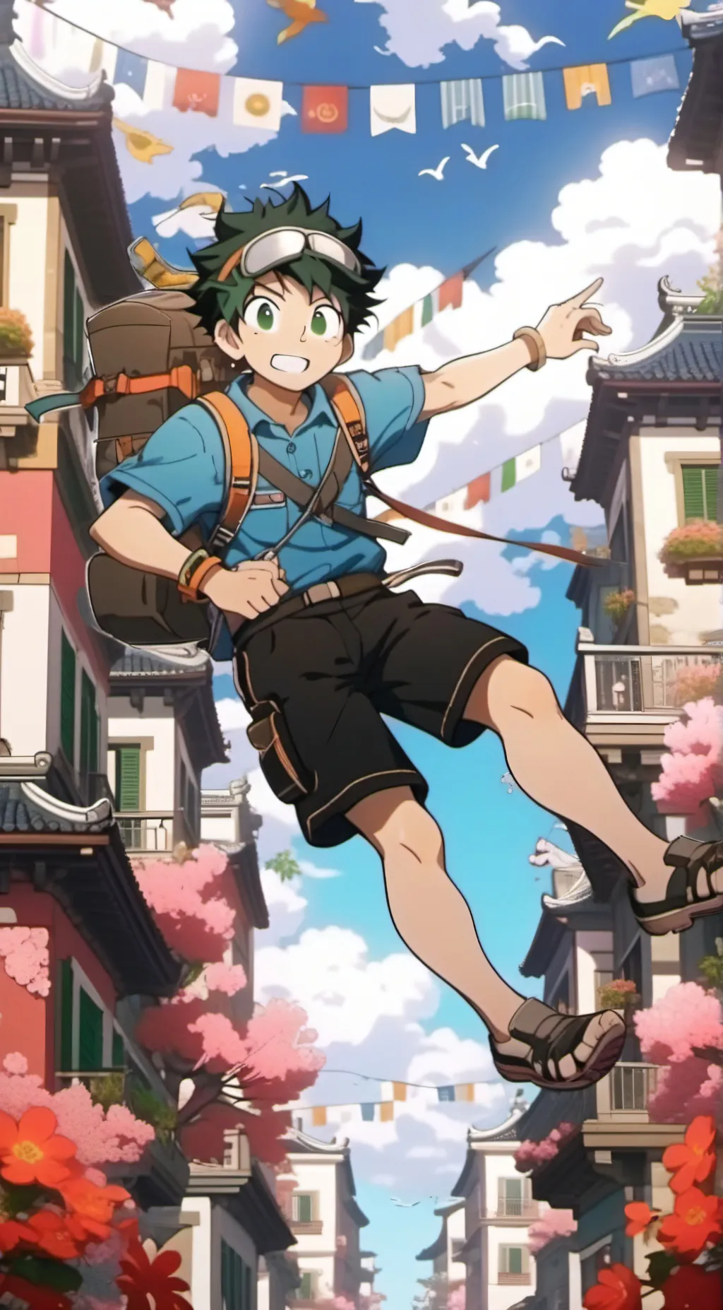 ai character: Class 1A Among us background