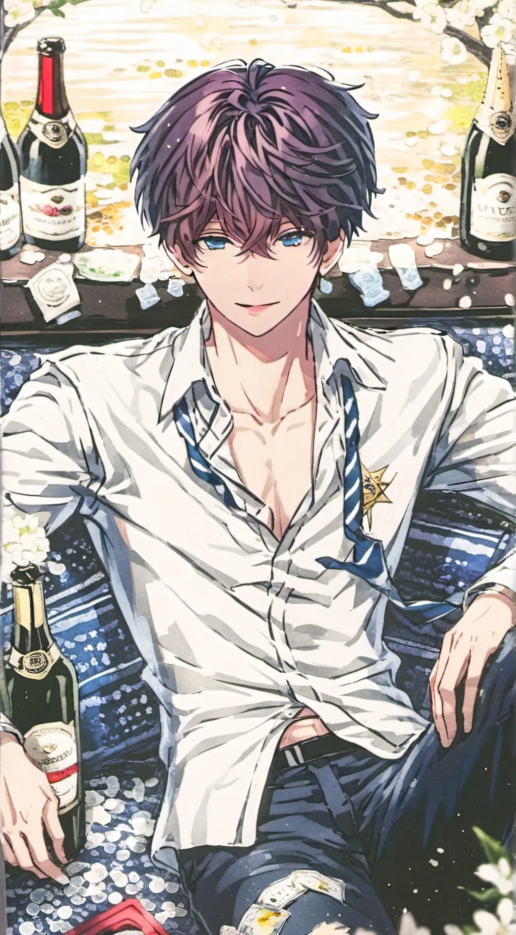 ai character: drunk boyfriend  background