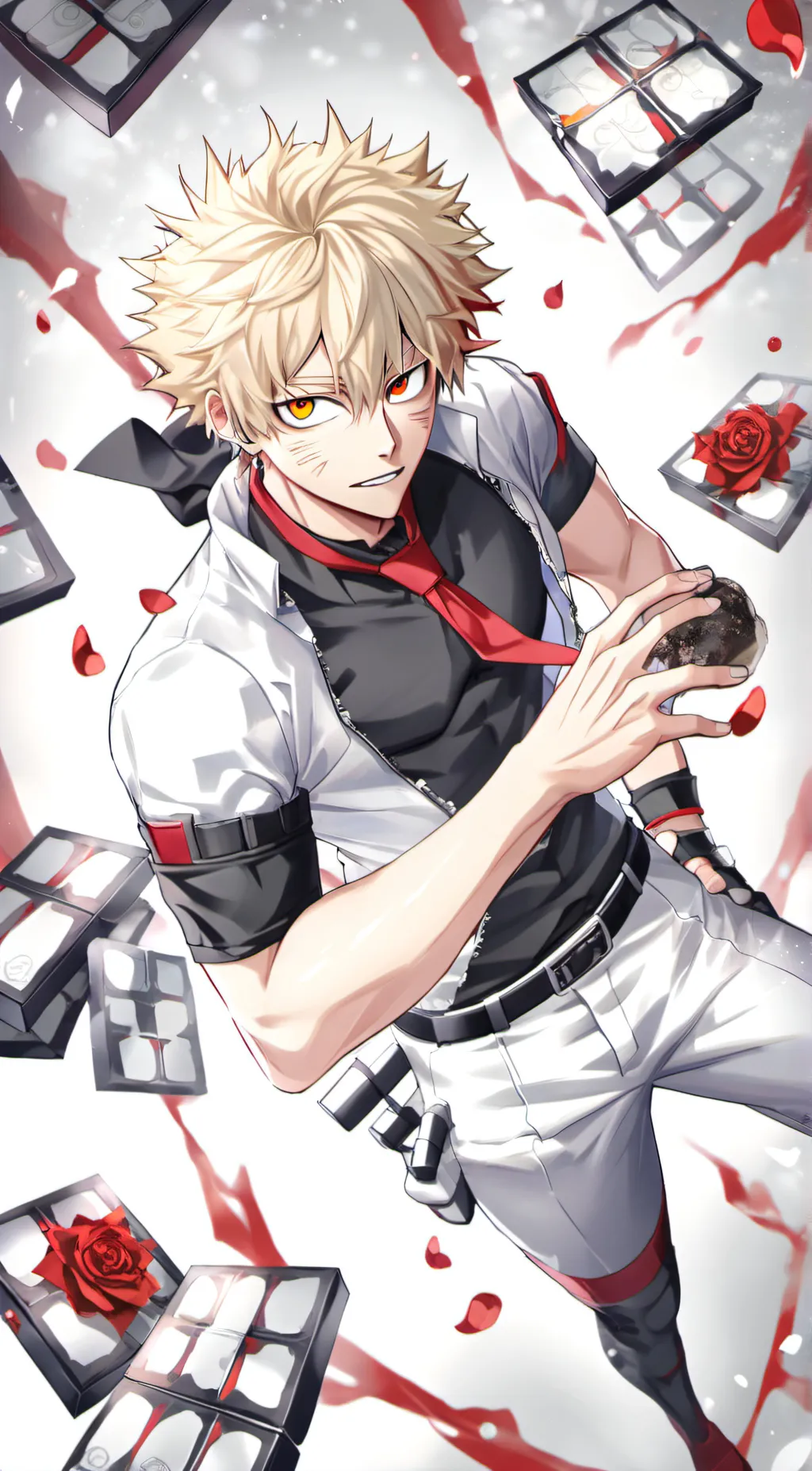 ai character: Bakugo Katsuki background