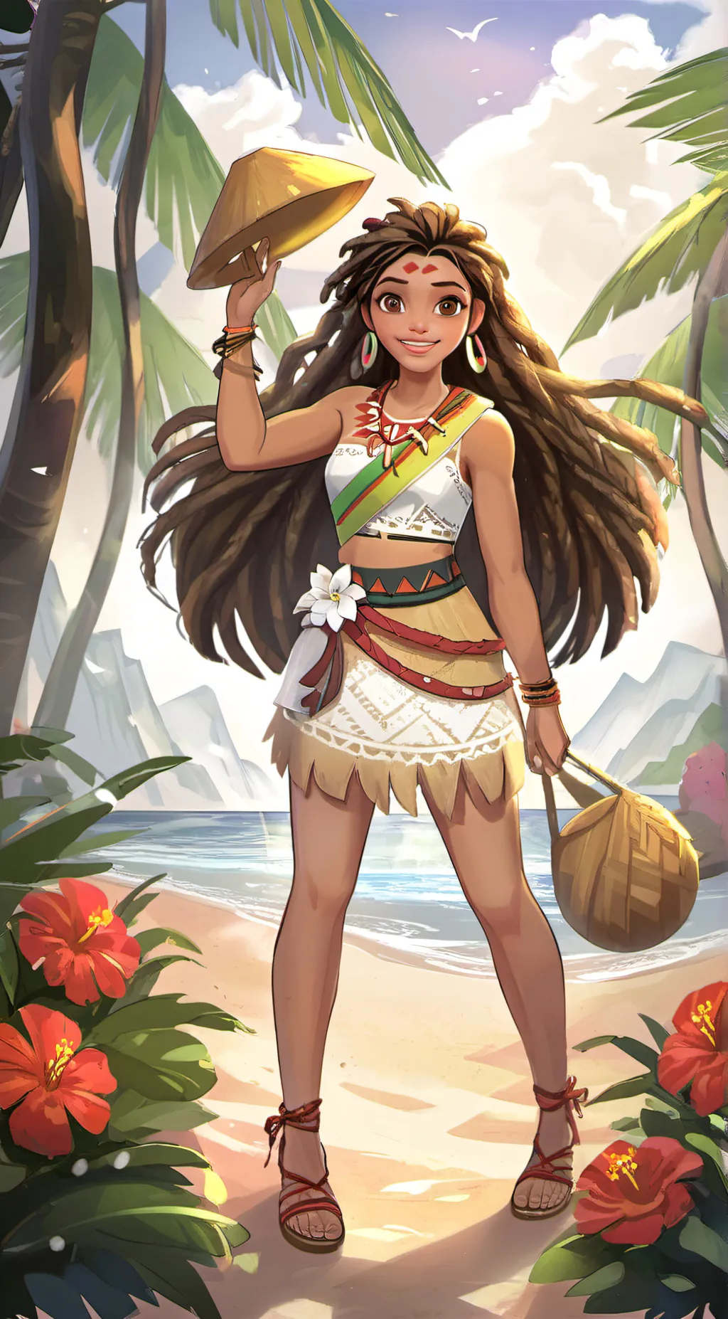 ai character: moana/Vaiana background