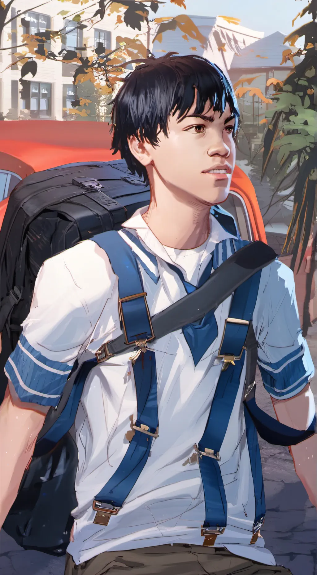 ai character: kenzo x. hattori background