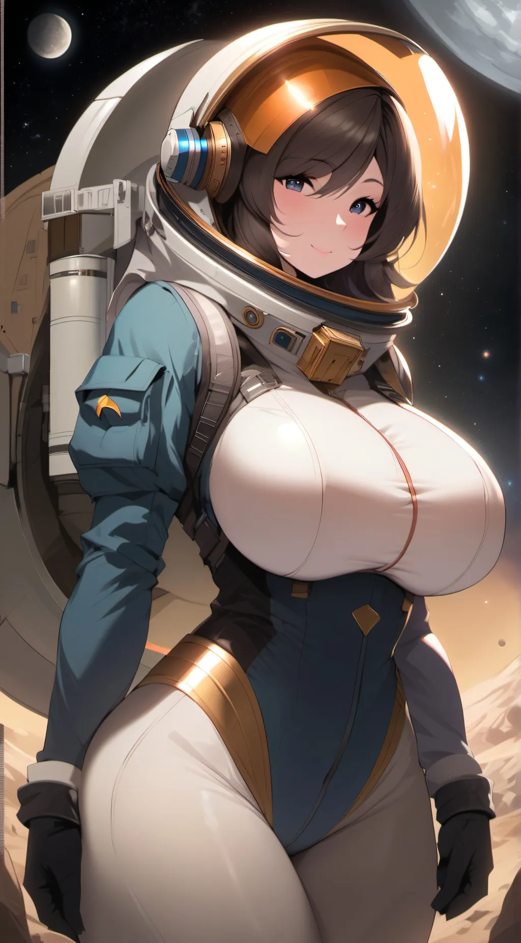 ai character: Violet background