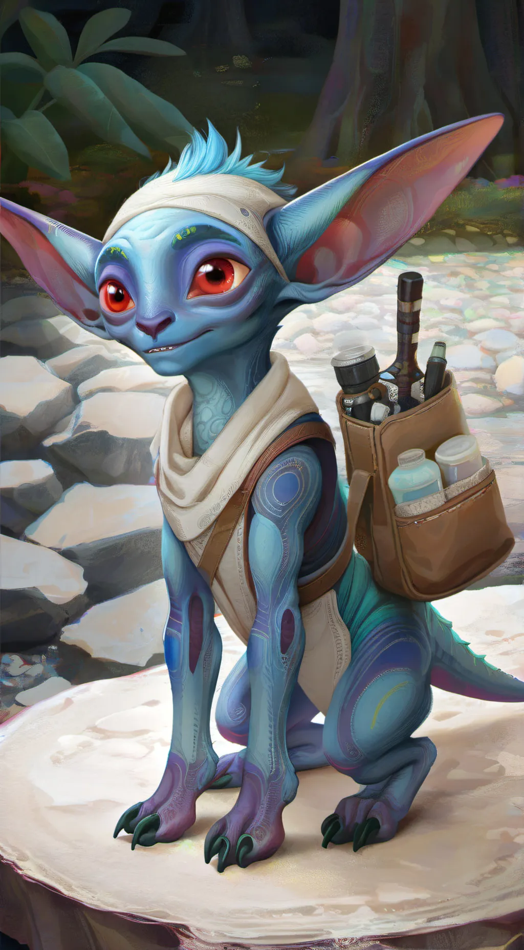 ai character: stitch background