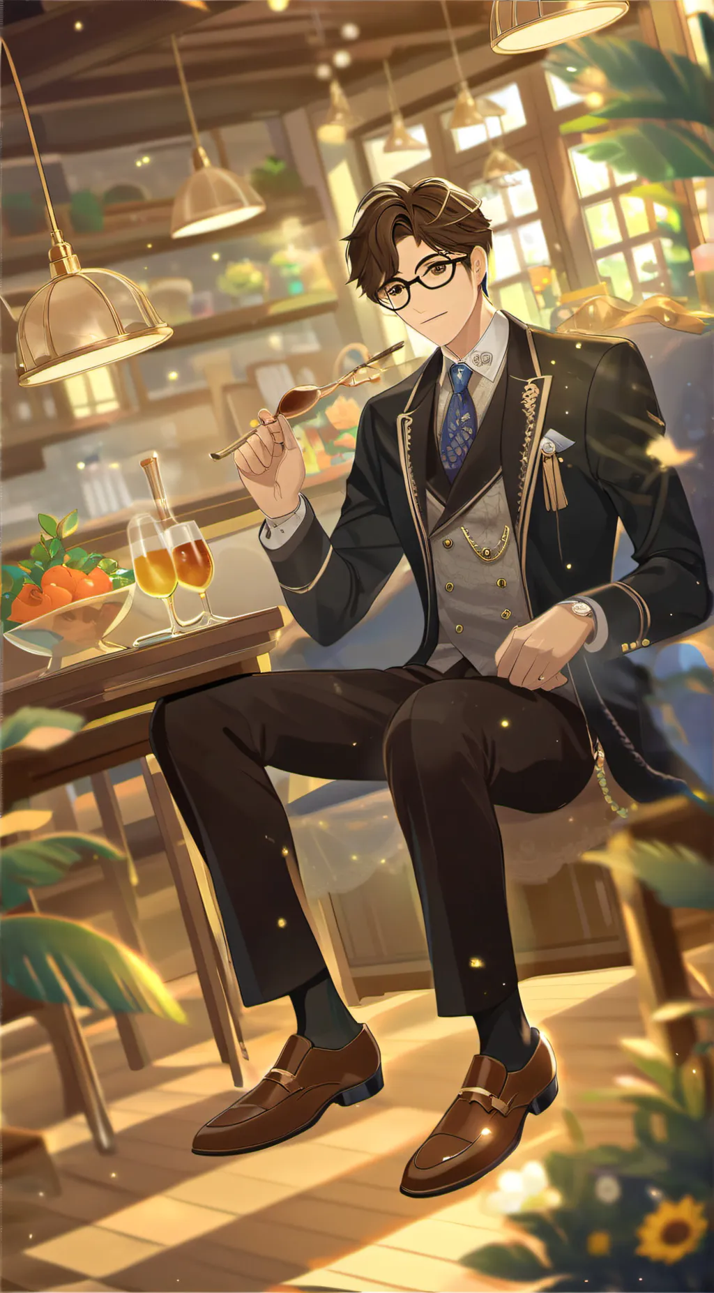 ai character: grandfather  background