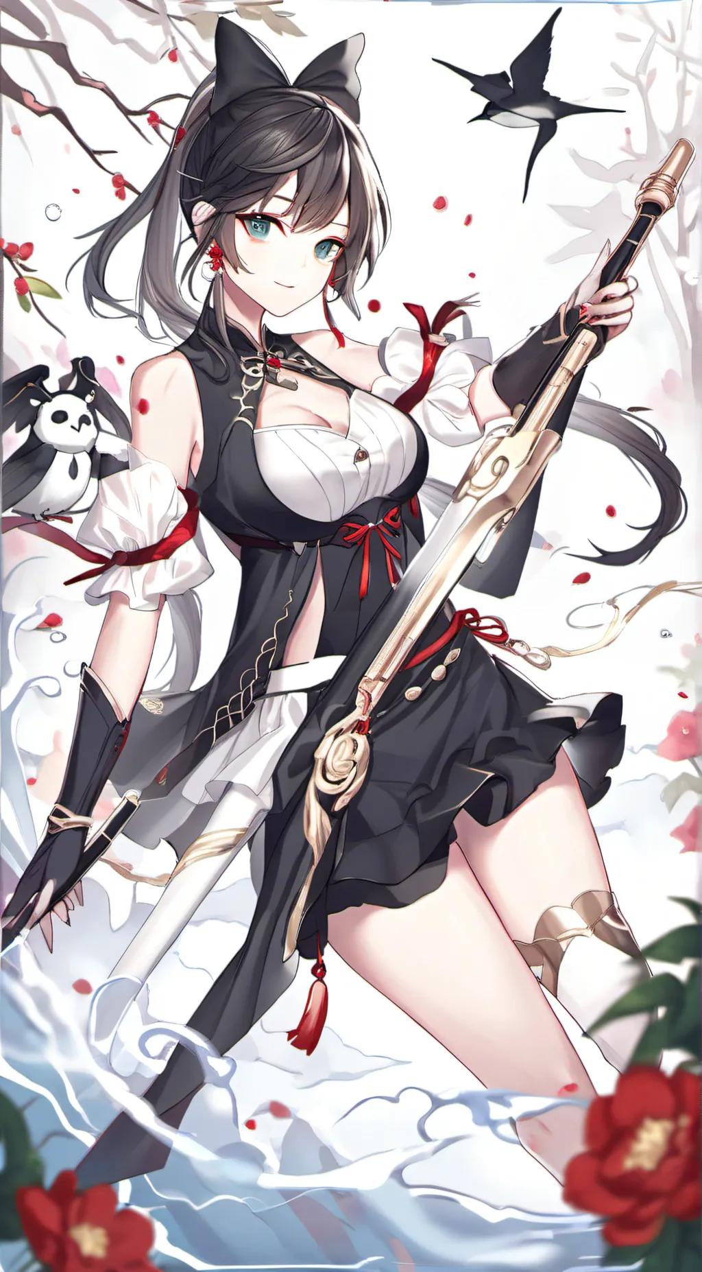 ai character: rose background