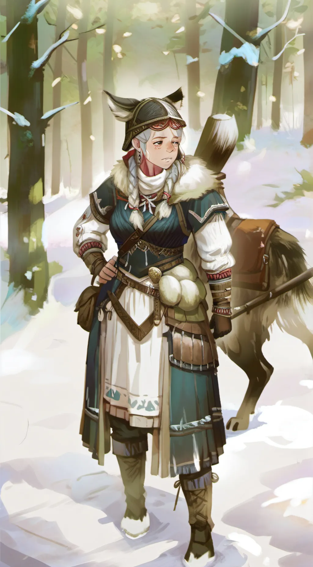 ai character: ylgr skjoldsmøyer background
