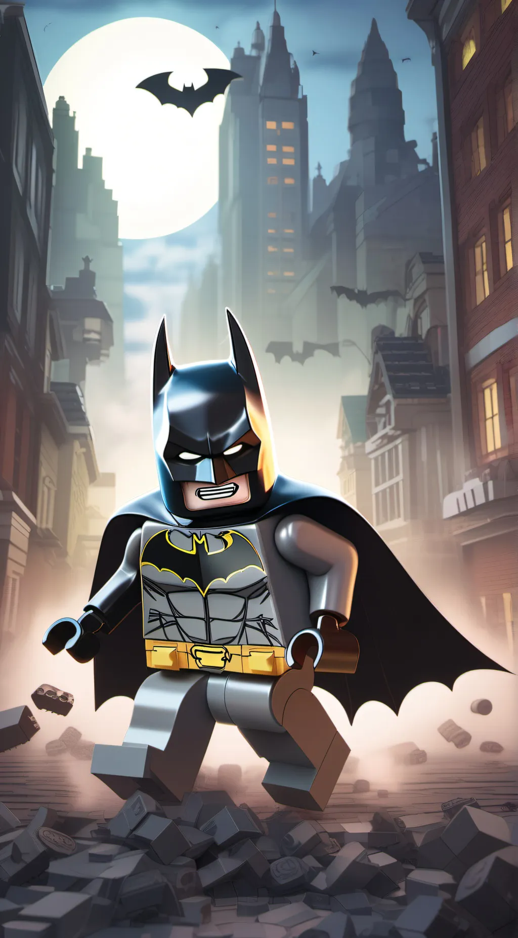 ai character: lego Batman background