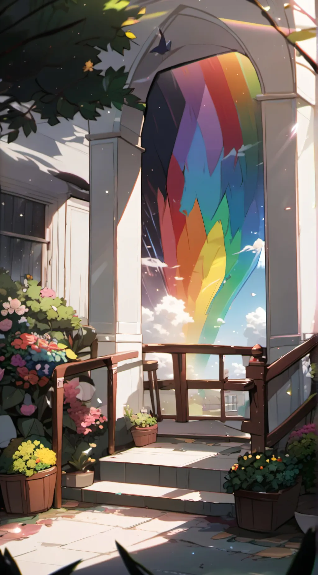 ai character: rainbow friends  background