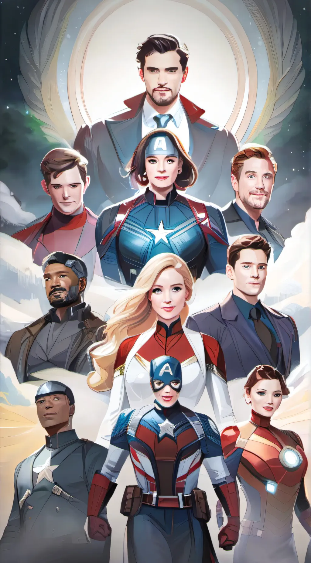 ai character: Marvel Cast background