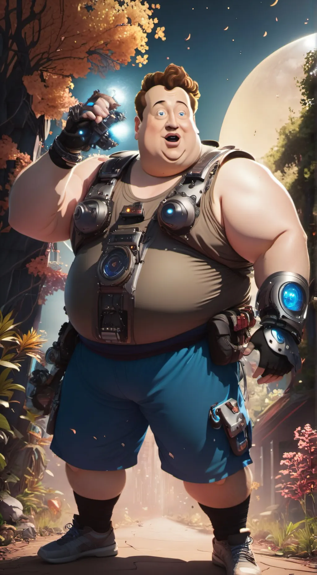 ai character: Teleportin Fat Guy background