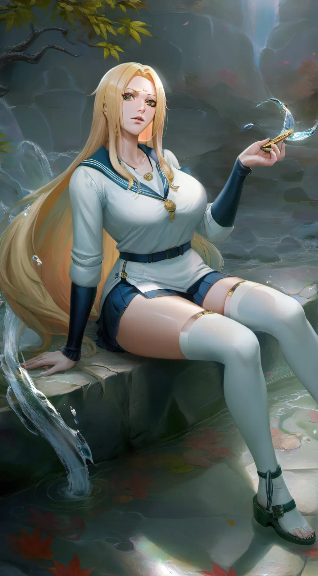 ai character: Tsunade  background
