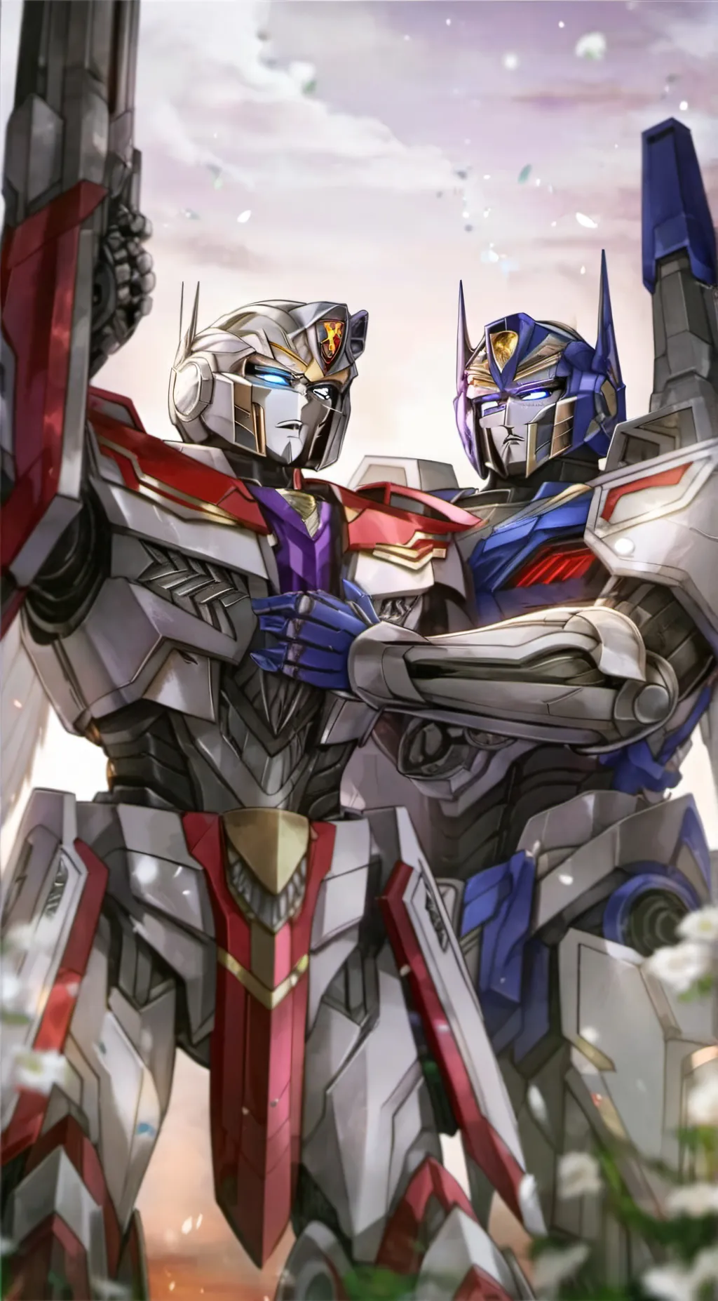 ai character: Megatron x Optimus background
