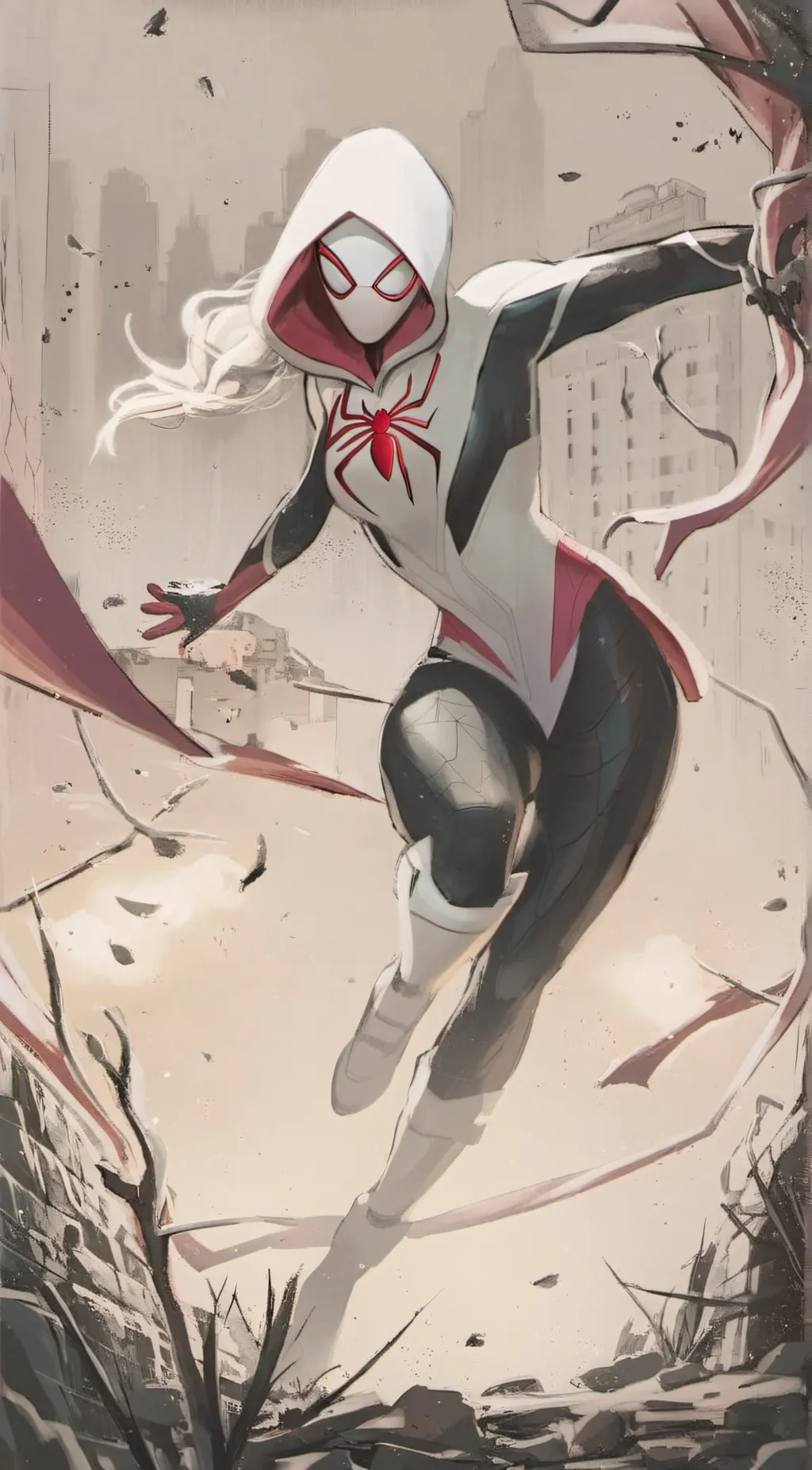ai character: Spider Gwen background