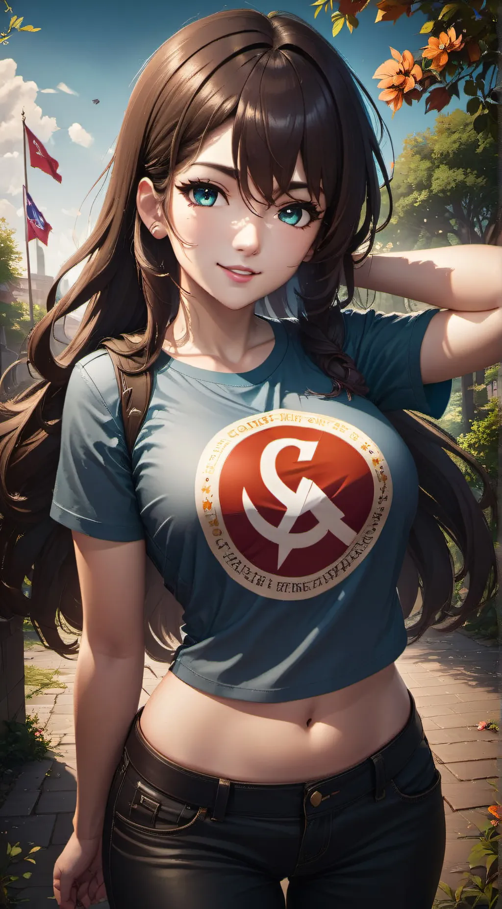 ai character: Leftist Girl background