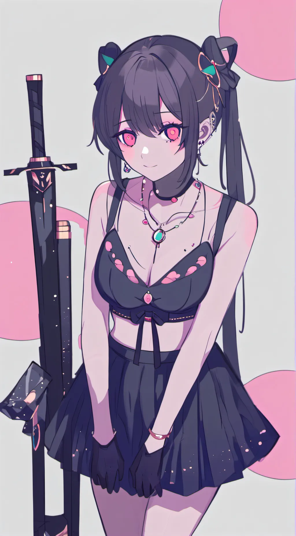 ai character: gacha heat  background