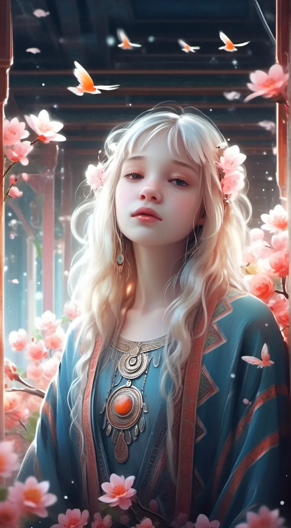 ai character: Violet  background