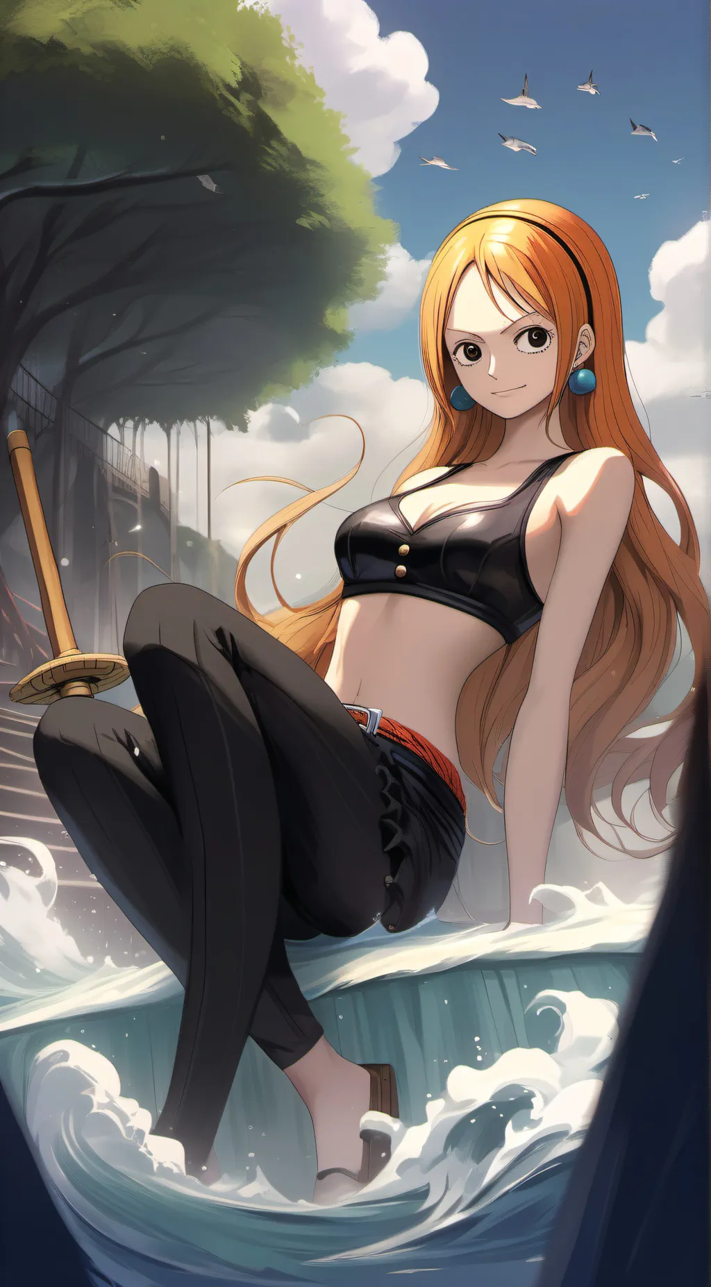 ai character: nami background