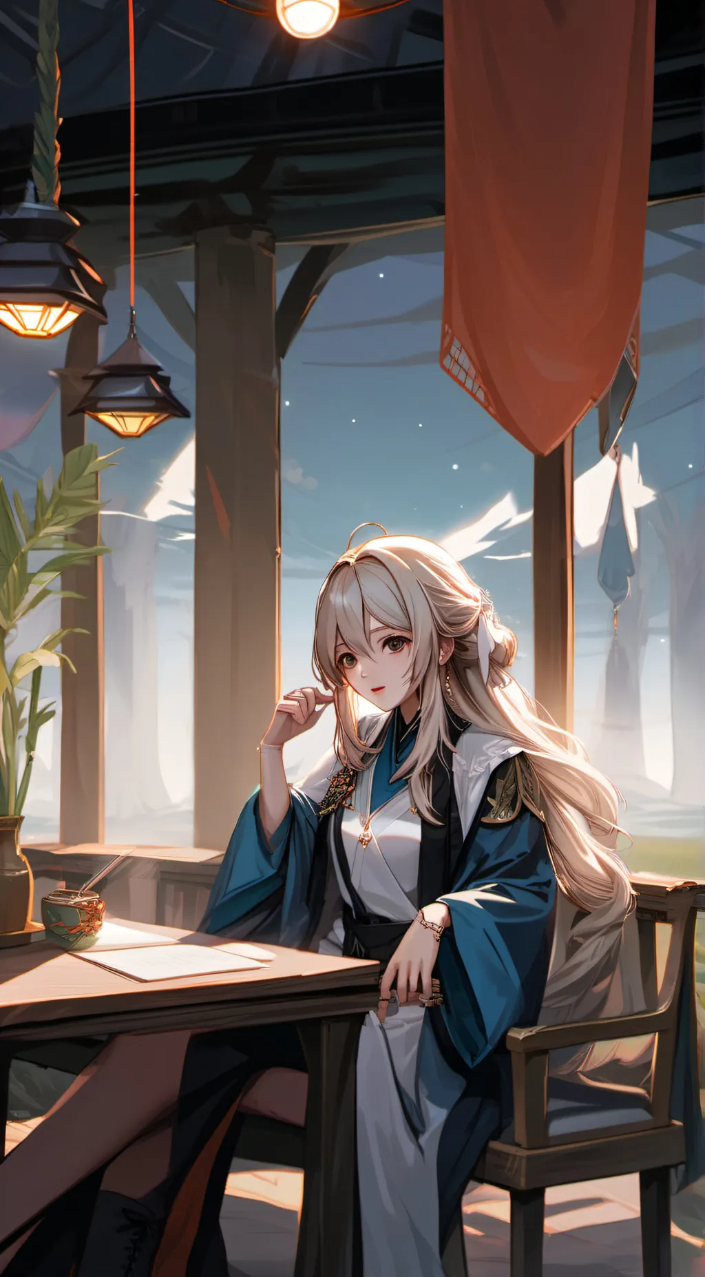 ai character: ANGELICA DUM background