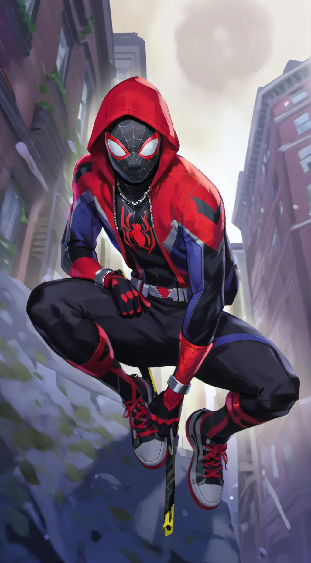 ai character: miles morales  background
