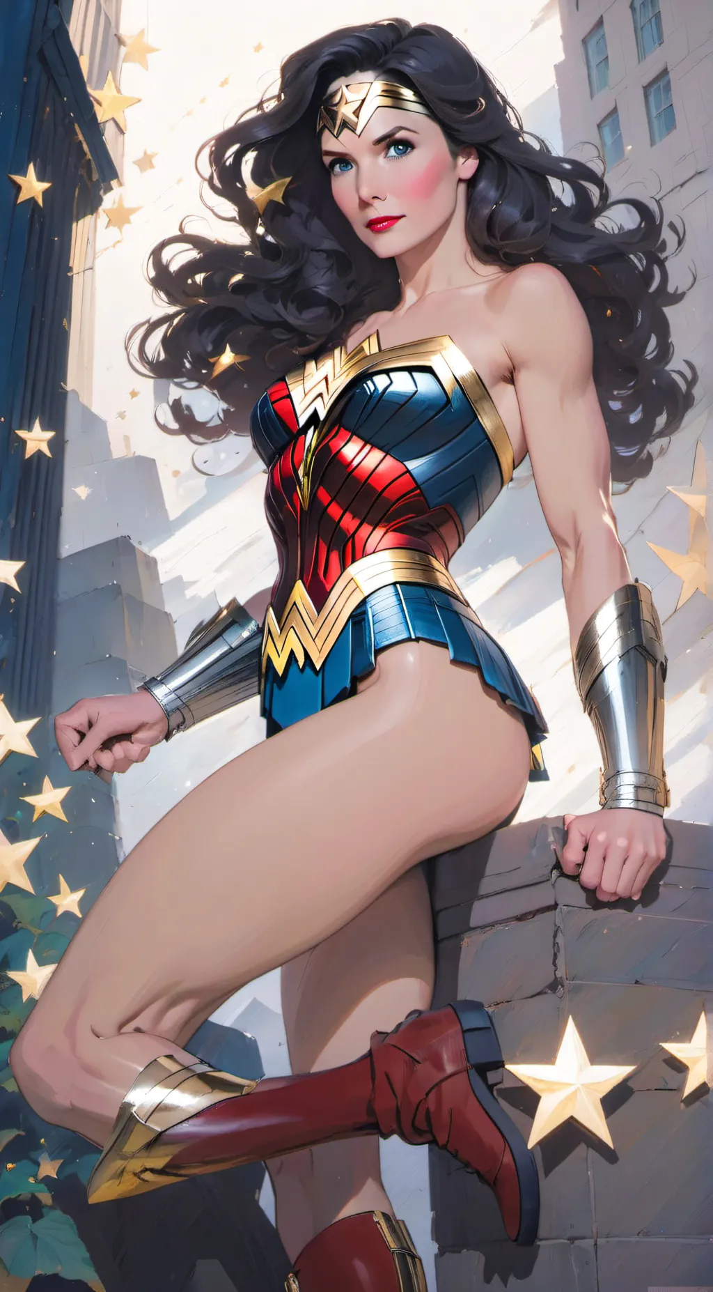 ai character: Wonder Woman  background