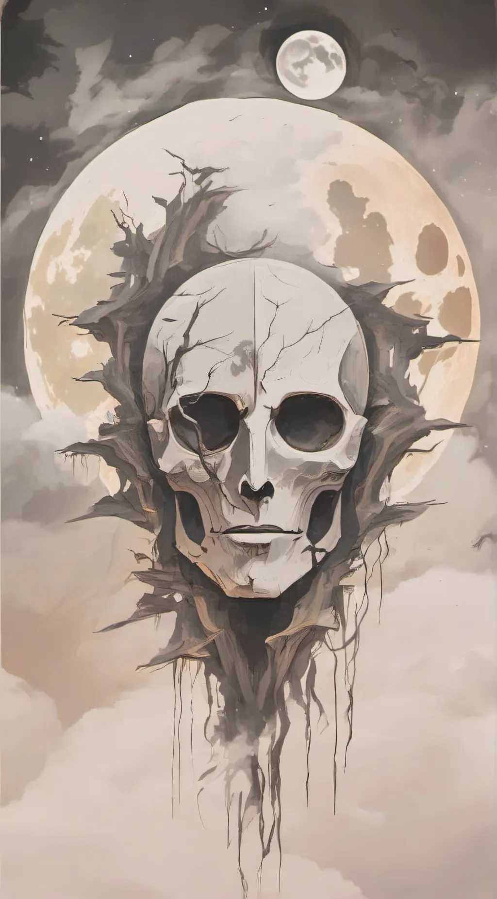 ai character: Moon God Rher background