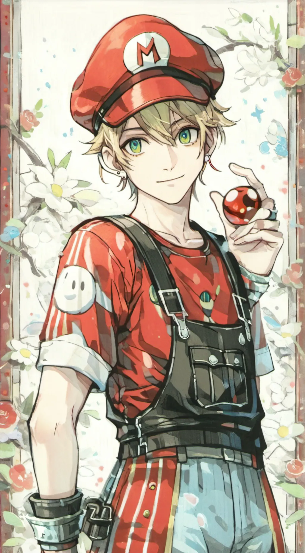 ai character: mario. background