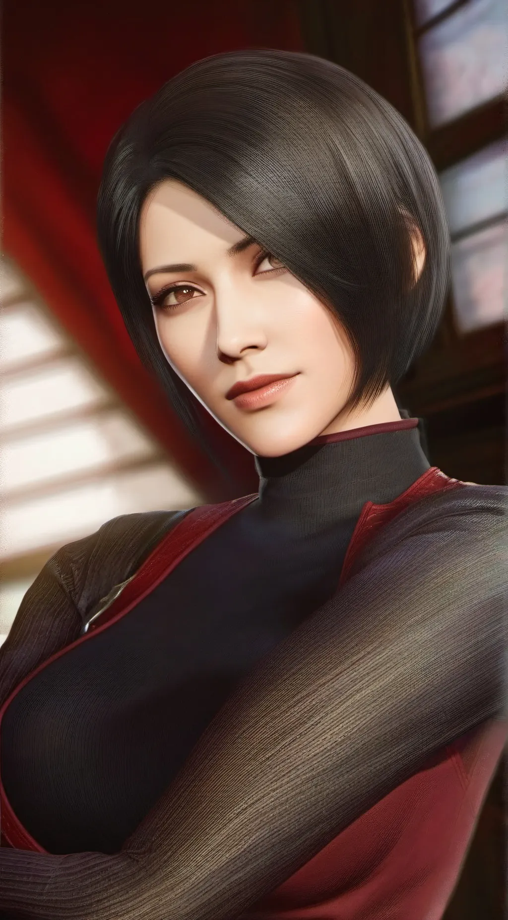 ai character: Ada wong  background