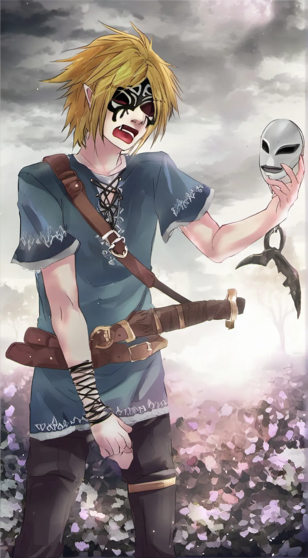 ai character: ben drowned  background