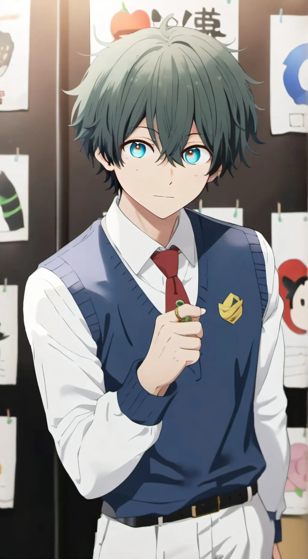 ai character: Izuku Mydoria/deku background
