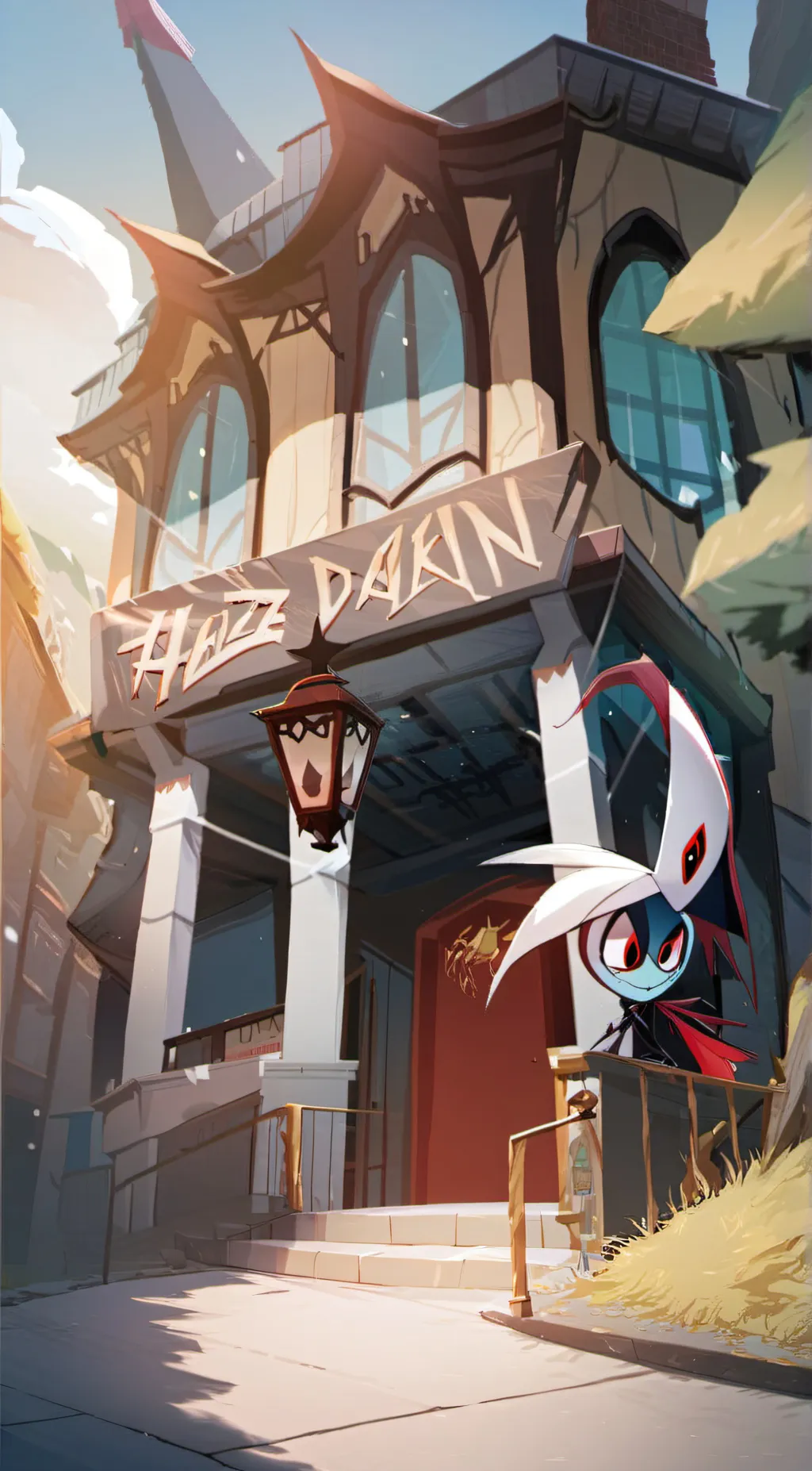 ai character: look hazbin hotel! background