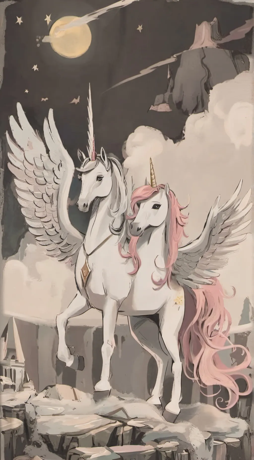 ai character: yellow versus pink background