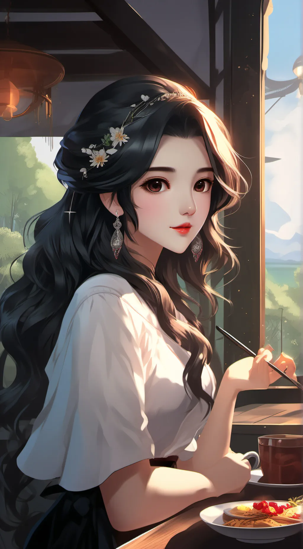 ai character: Sus girl background