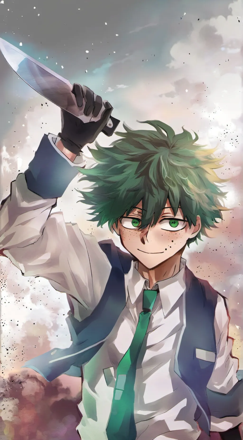 ai character: bakudeku pregnant. background