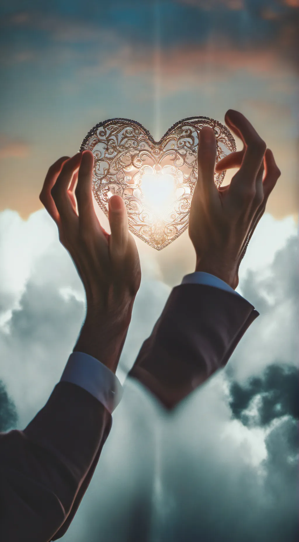 ai character: Heart  background