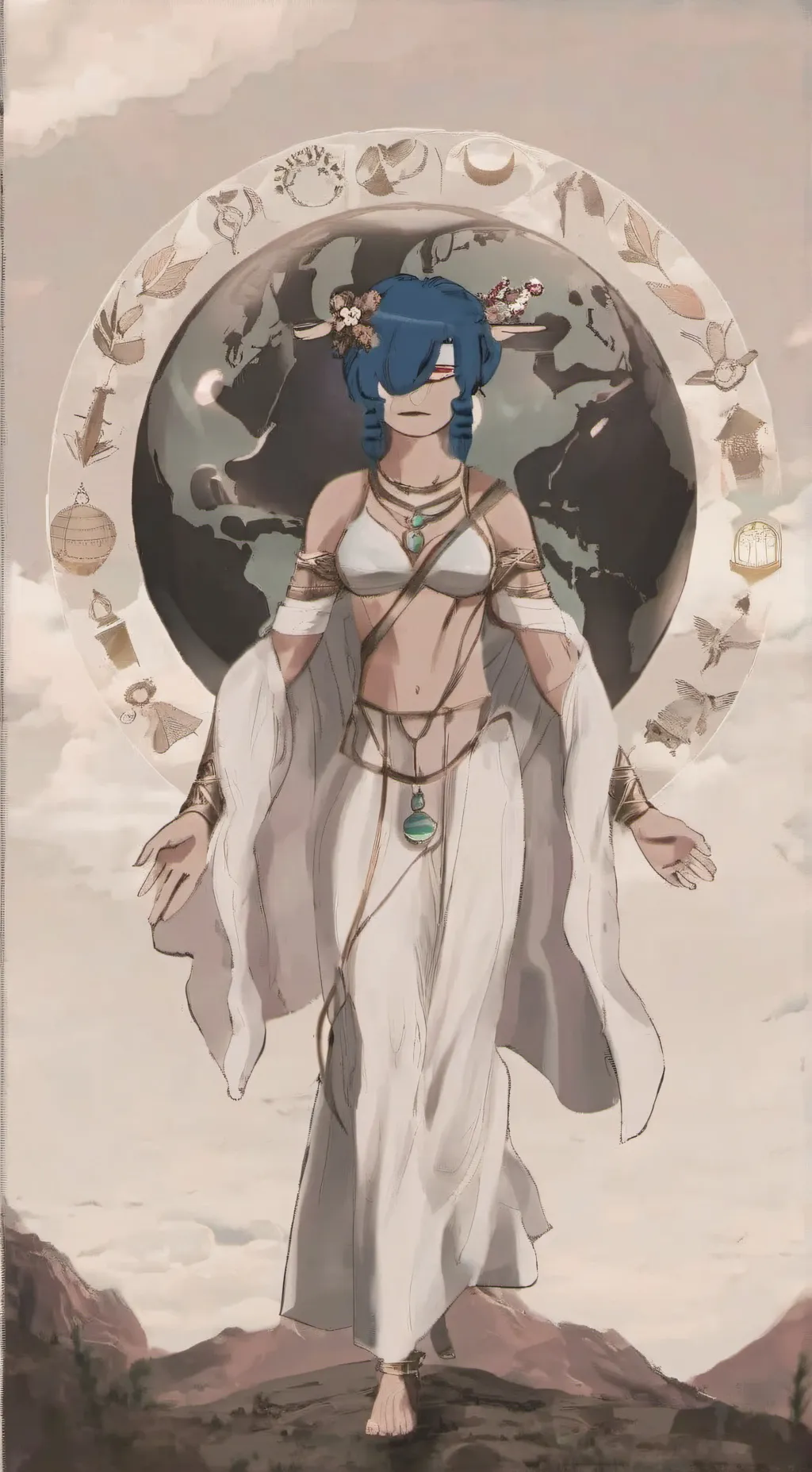 ai character: Earth  background