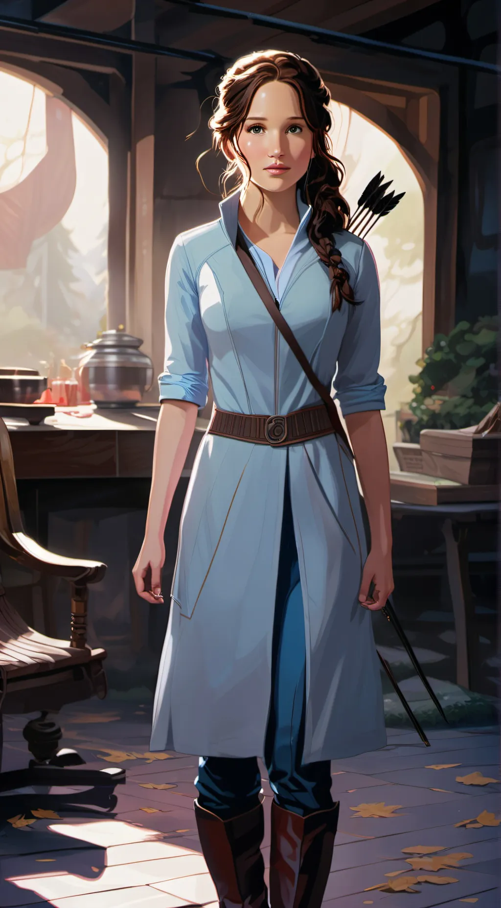 ai character: katniss everdeen  background