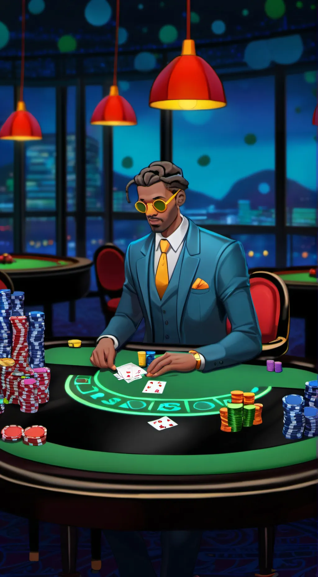 ai character: play boy background