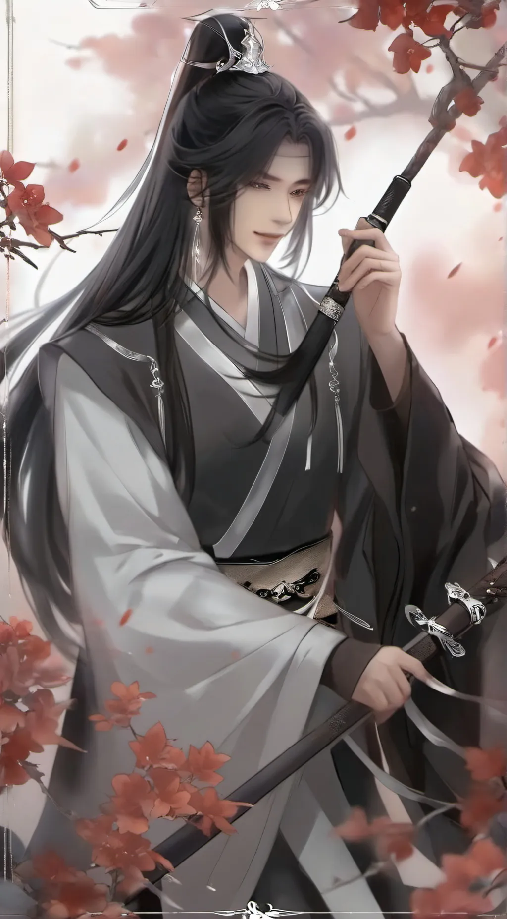 ai character: 帅哥 background