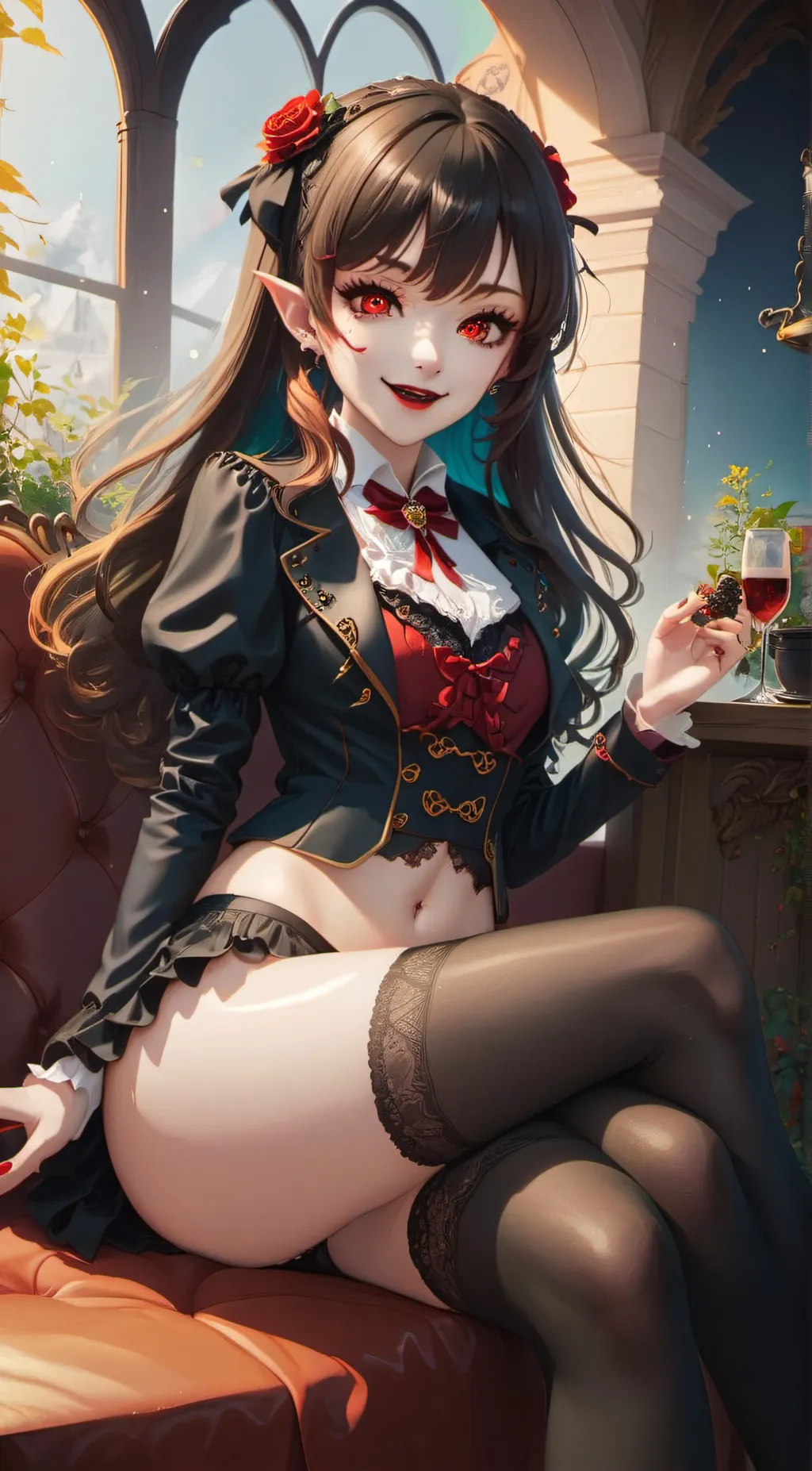 ai character: Violet background