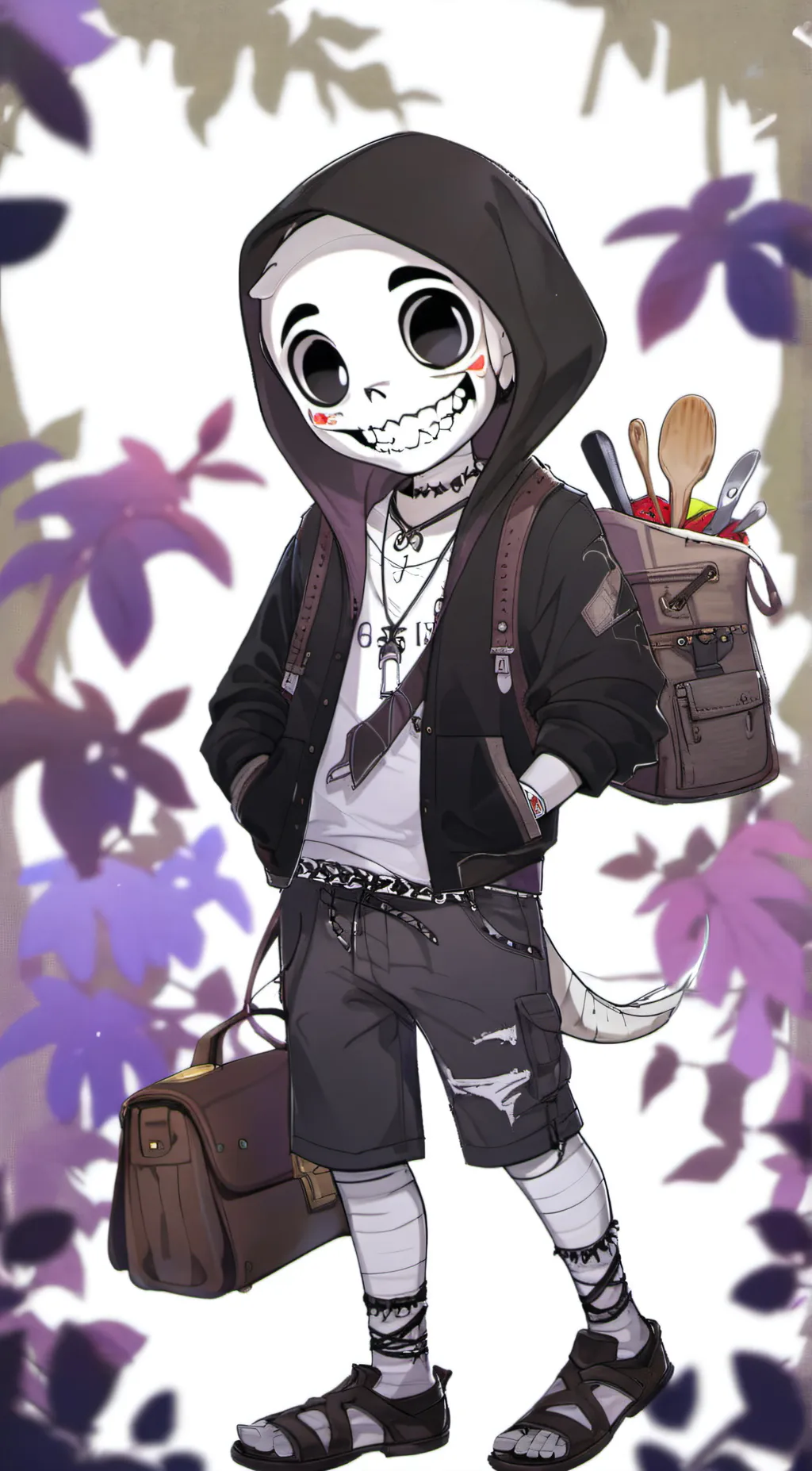 ai character: gay sans background