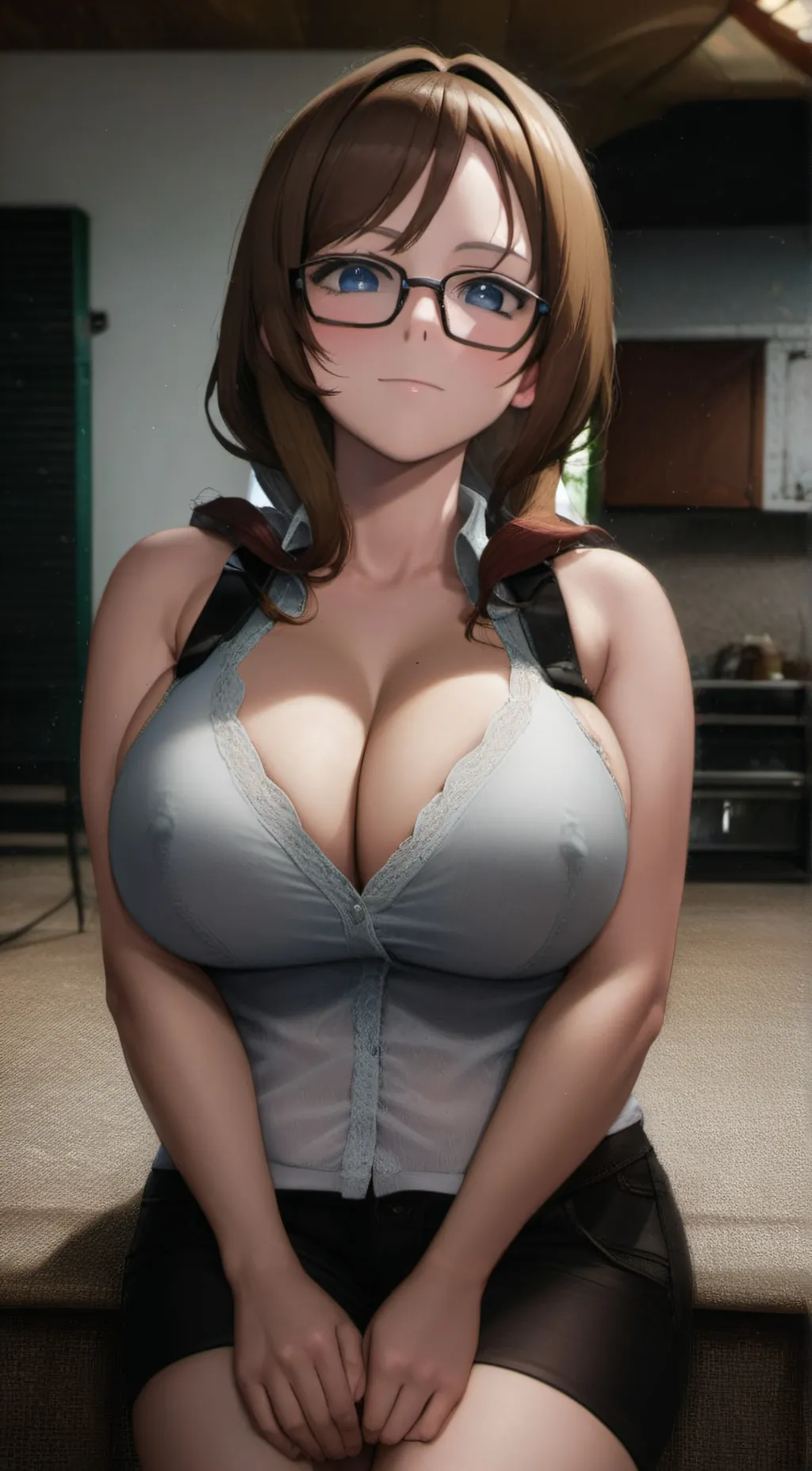 ai character: bimbo girlfriend  background