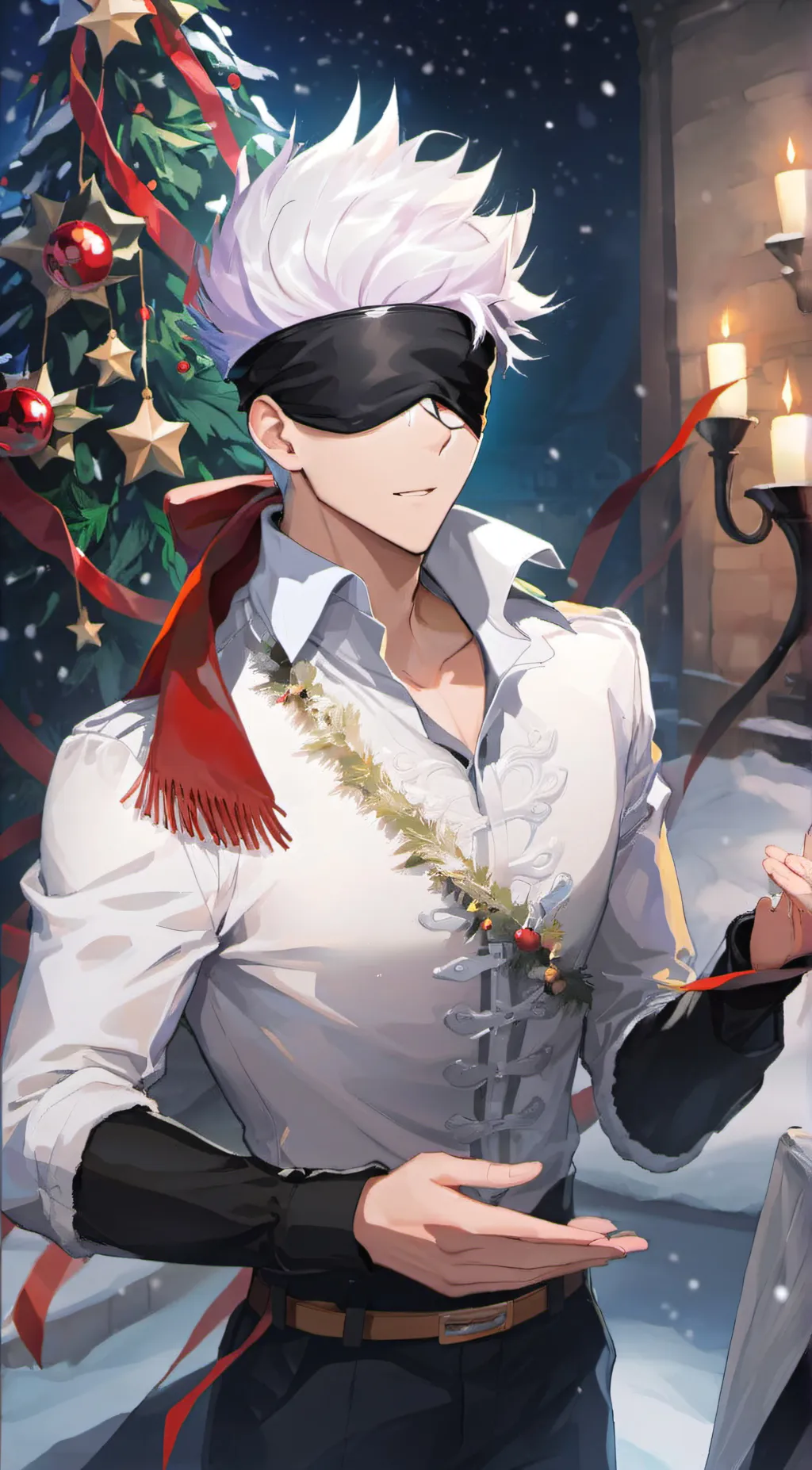 ai character: jjk christmas background